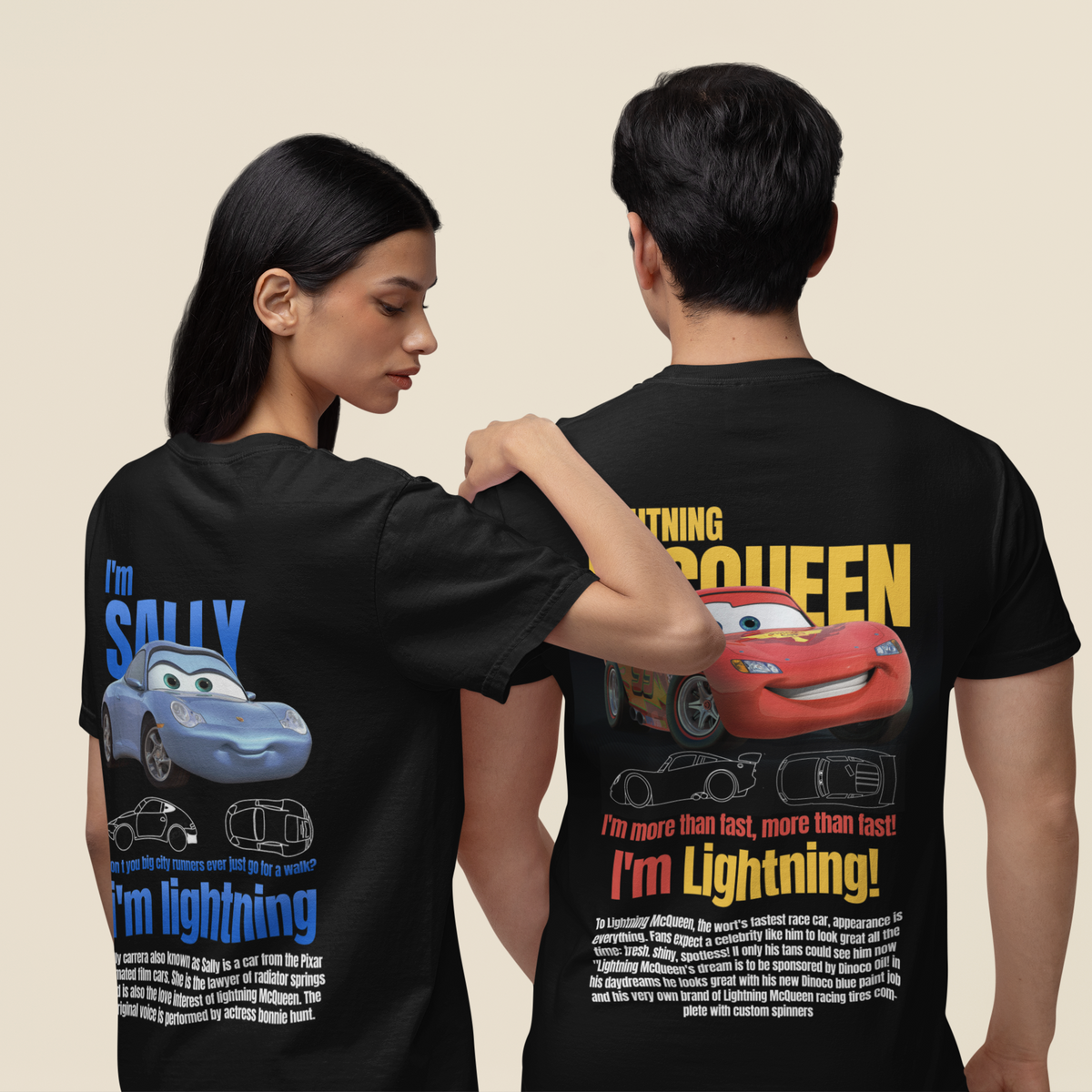 Combo for couples - Lighting McQueen & I'm Sally Oversize T-shirt