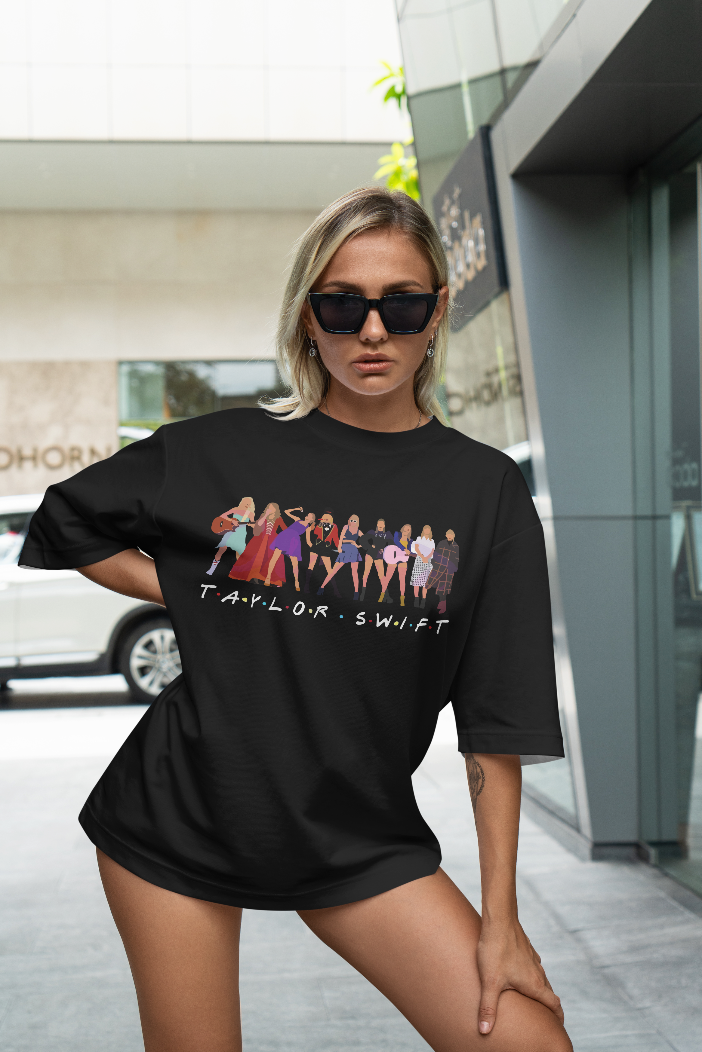 Taylow Swift Oversized T-Shirt Black