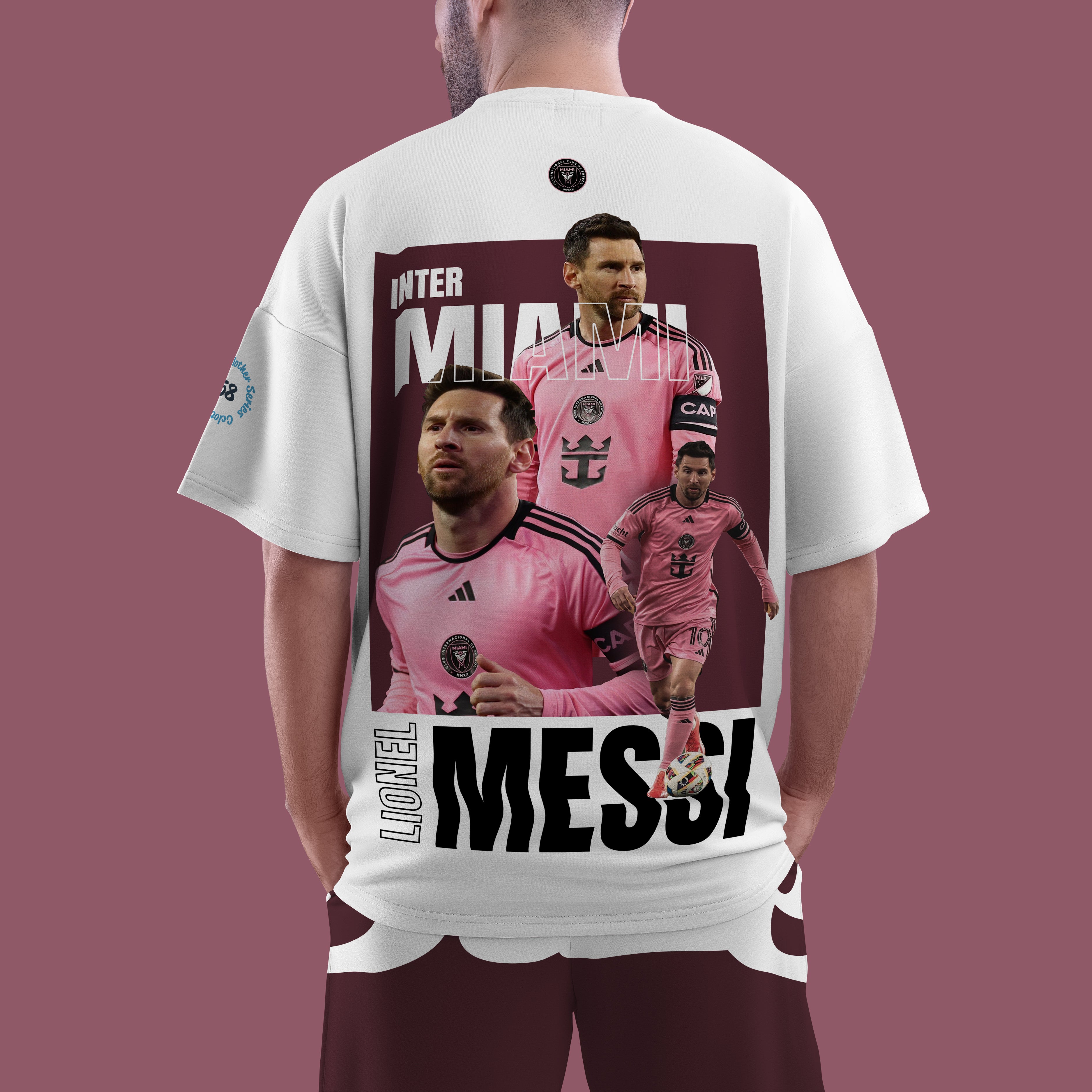 Inter Miami Messi Oversized  T-Shirt White