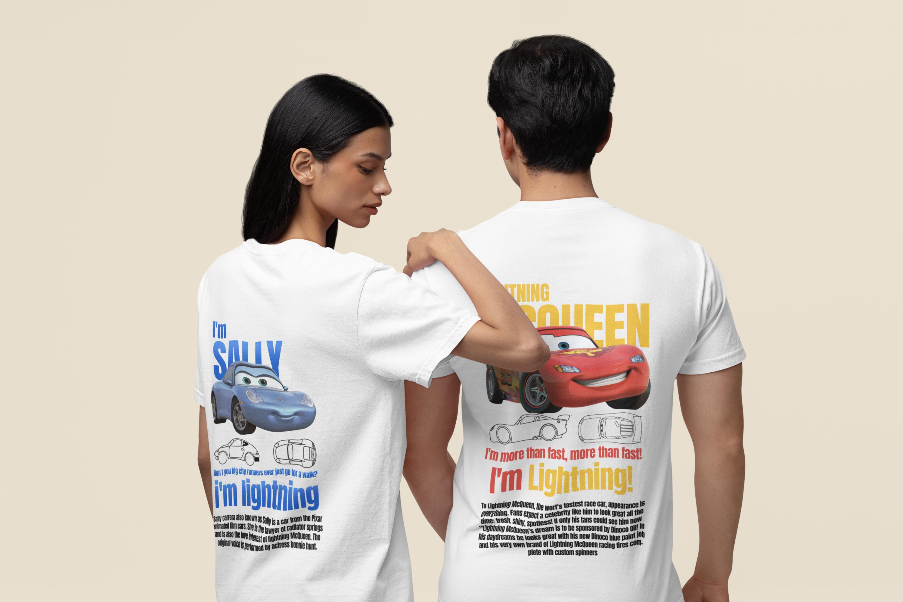 Combo for couples - Lighting McQueen & I'm Sally Oversize T-shirt