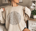 Mandala Floral Sweatshirt Beige