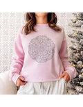 Mandala Floral Sweatshirt Pink