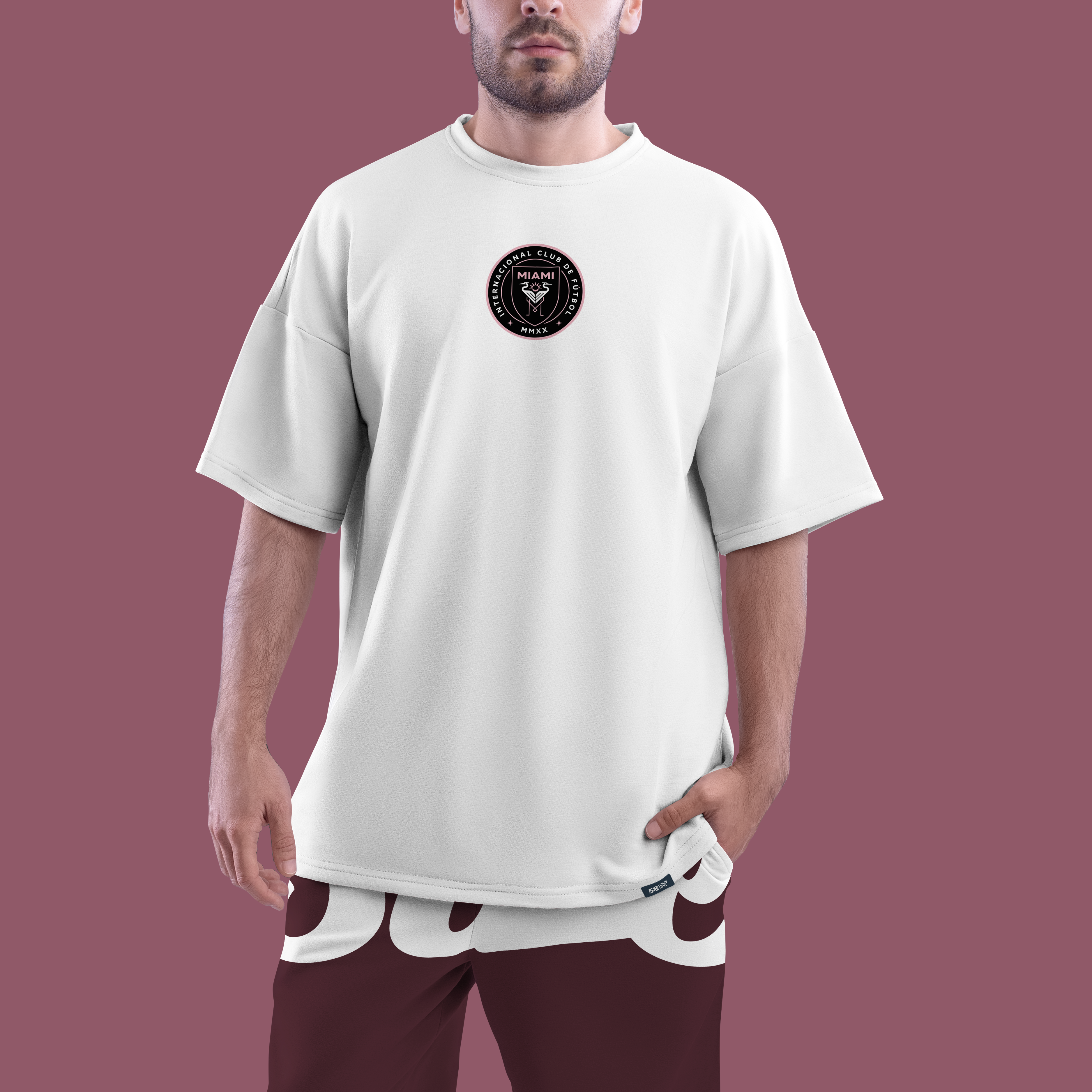 Inter Miami Messi Oversized  T-Shirt White