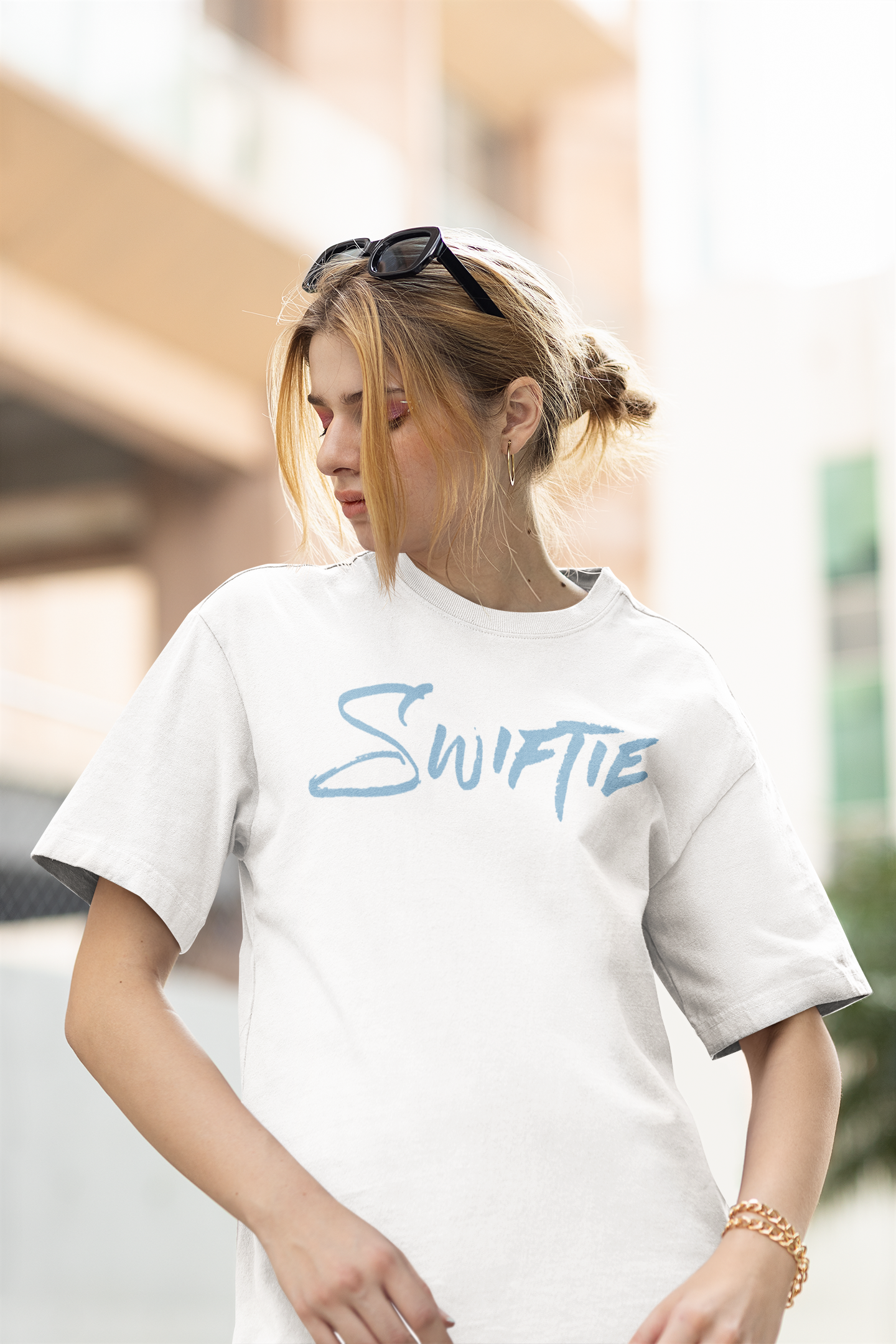Taylor Swift White  Oversized Tshirt