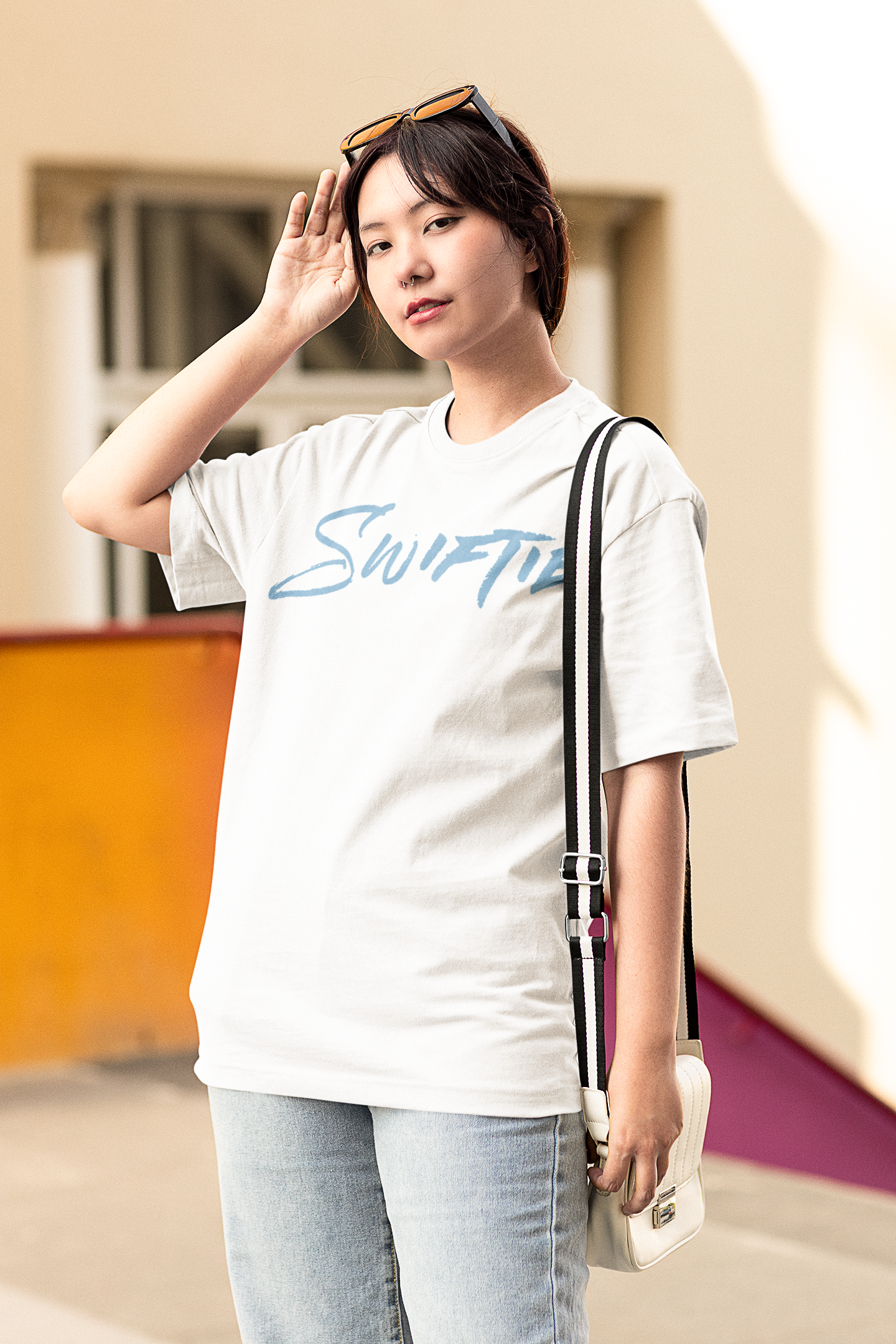 Taylor Swift White  Oversized Tshirt