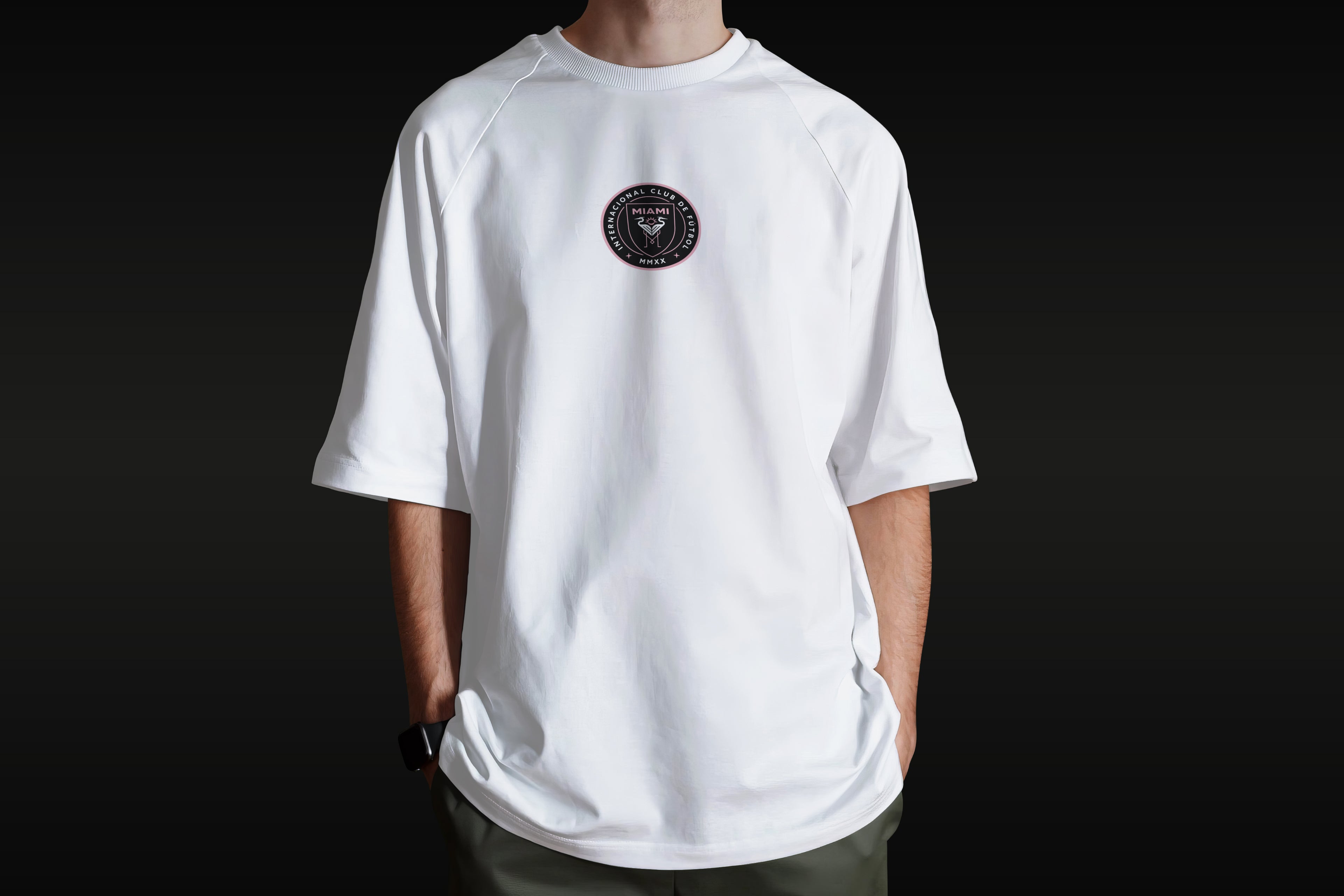 Inter Miami Messi Oversized  T-Shirt White