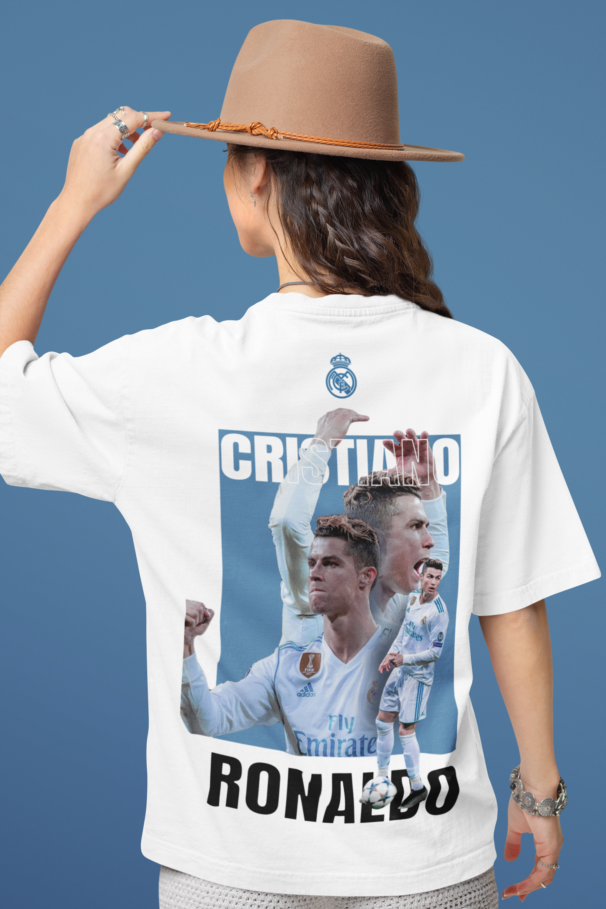Real Madrid Ronaldo Oversized T-Shirt White