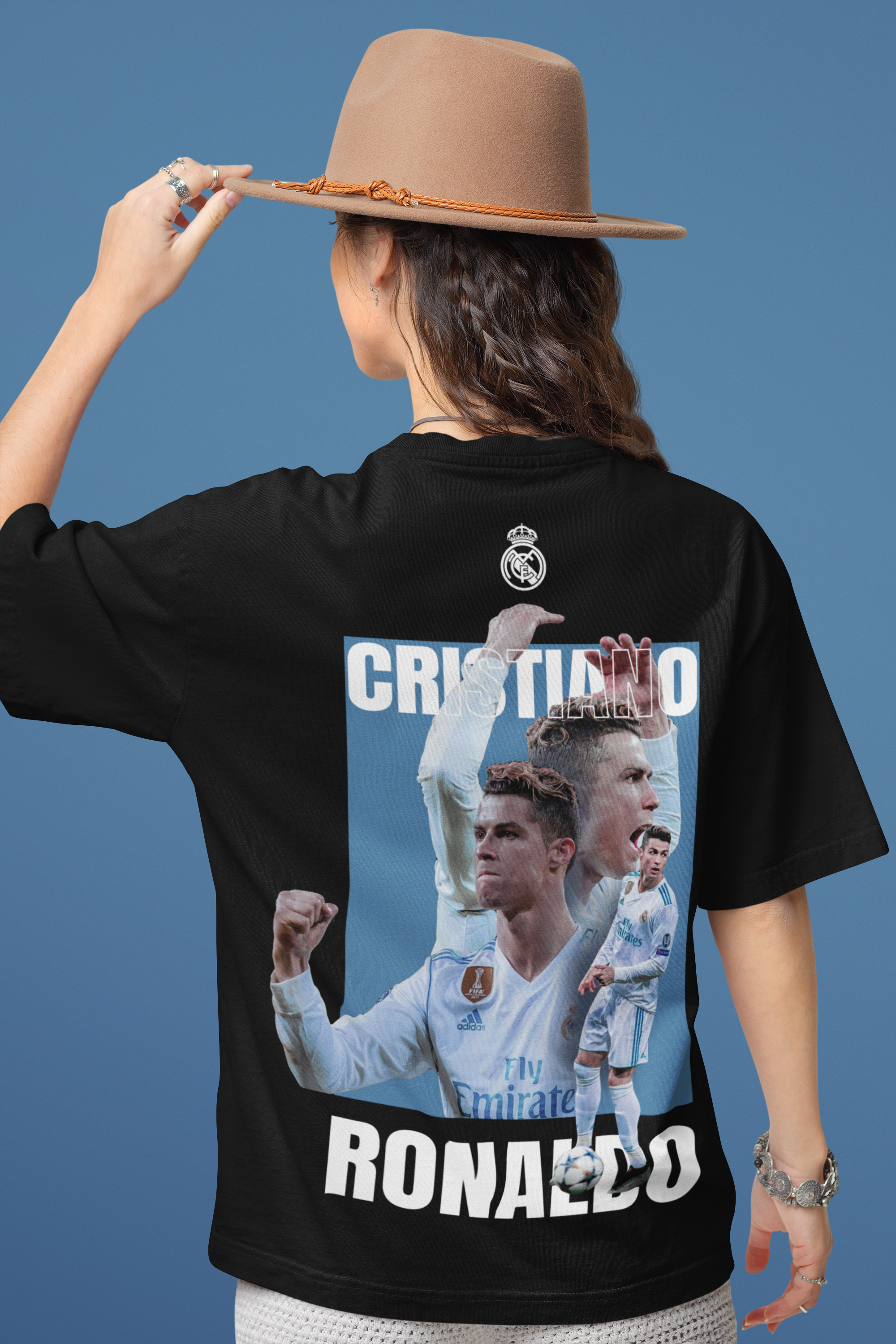 Real Madrid Ronaldo Oversized T-Shirt Black
