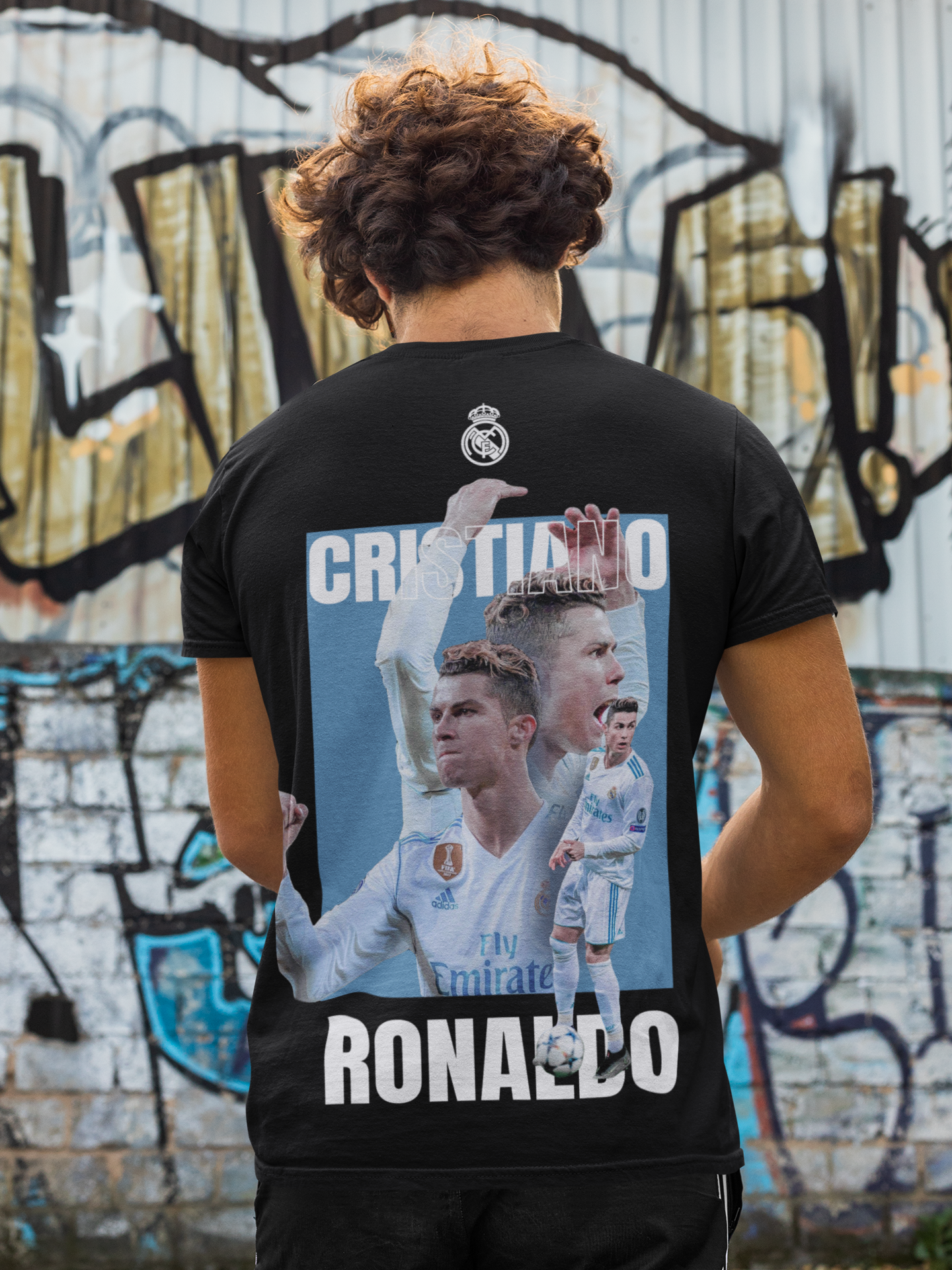 Real Madrid Ronaldo Oversized T-Shirt Black