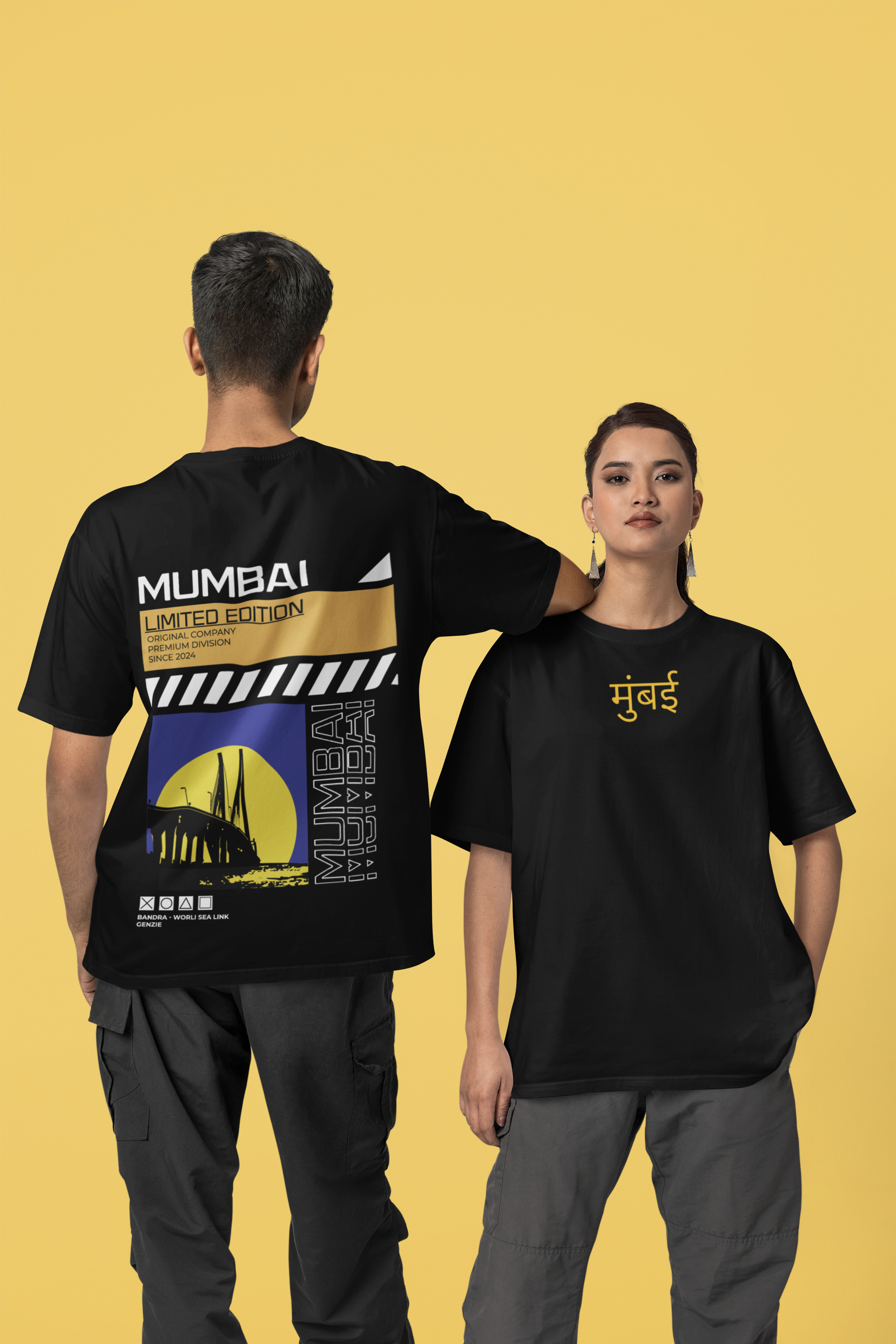 Mumbai Oversized T-Shirt Black