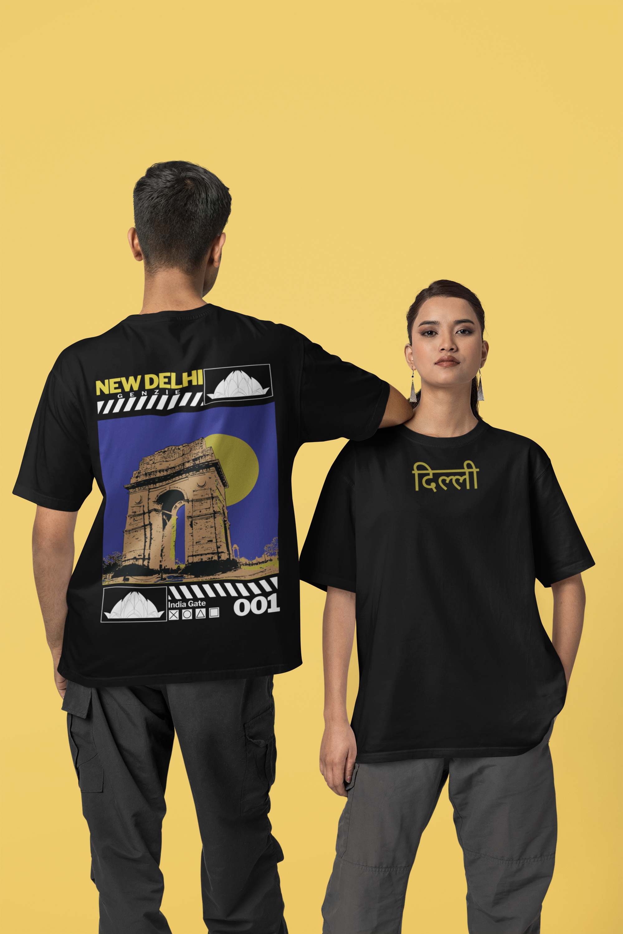 Delhi Oversized T-Shirt Black