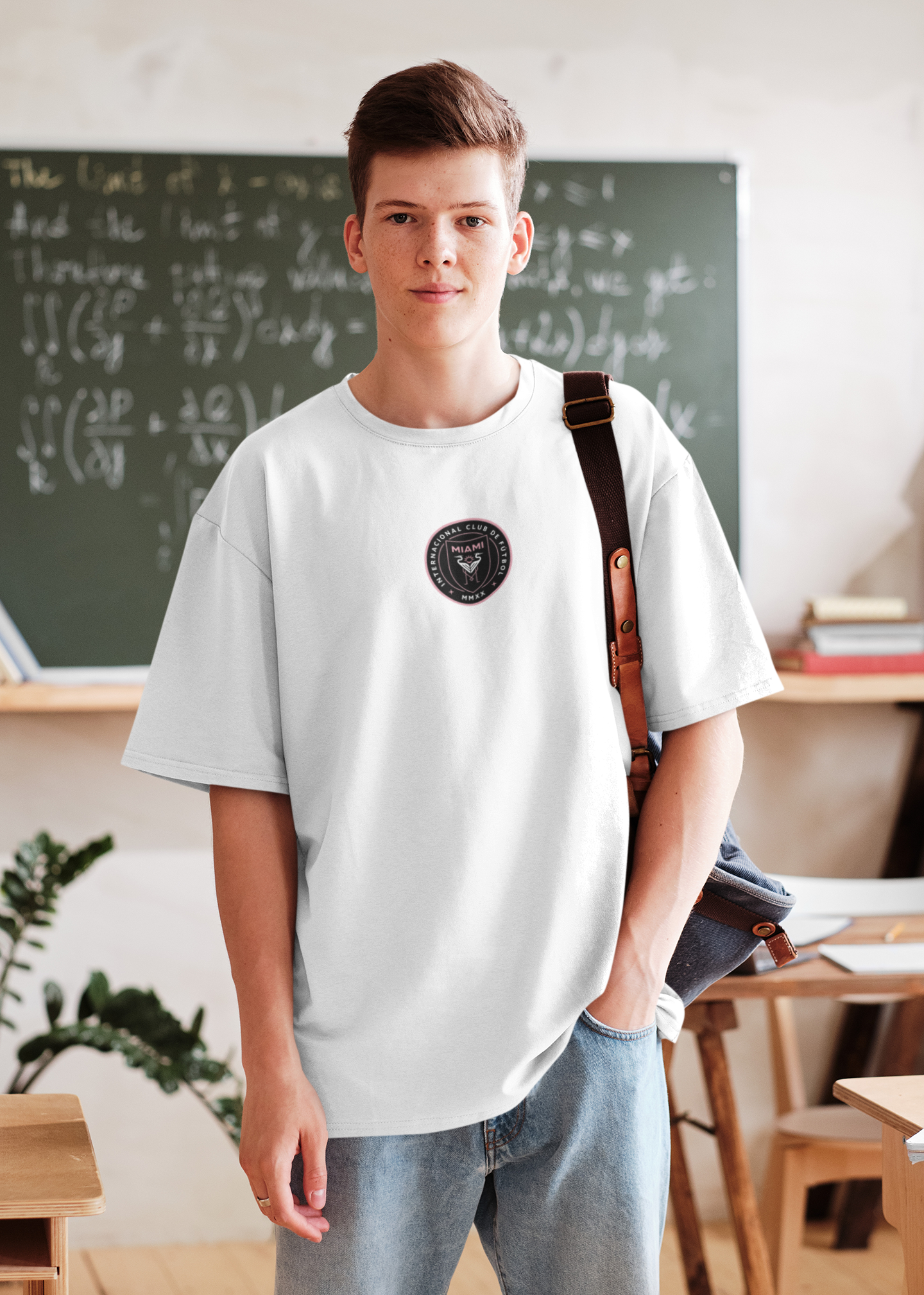 Inter Miami Messi Oversized  T-Shirt White