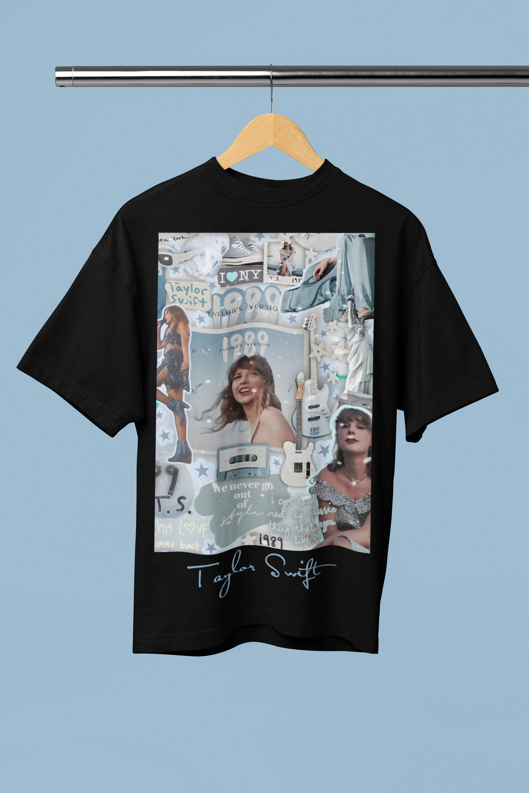 Taylor Swift Black Oversized Tshirt