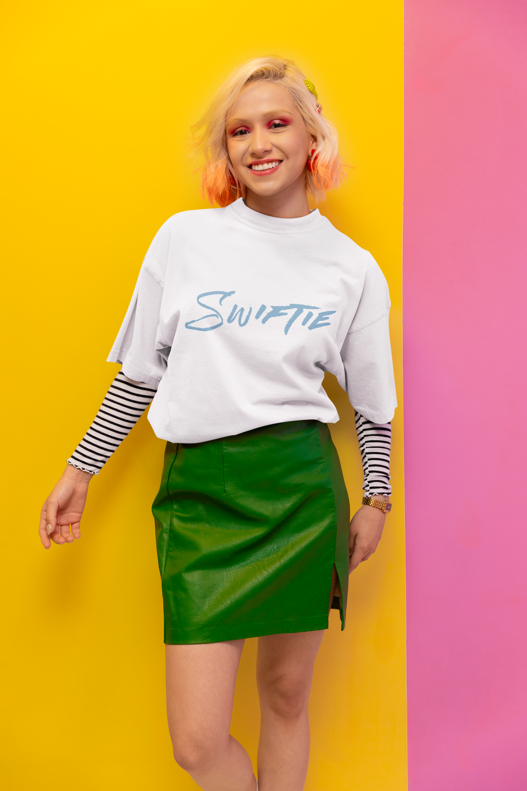 Taylor Swift White  Oversized Tshirt