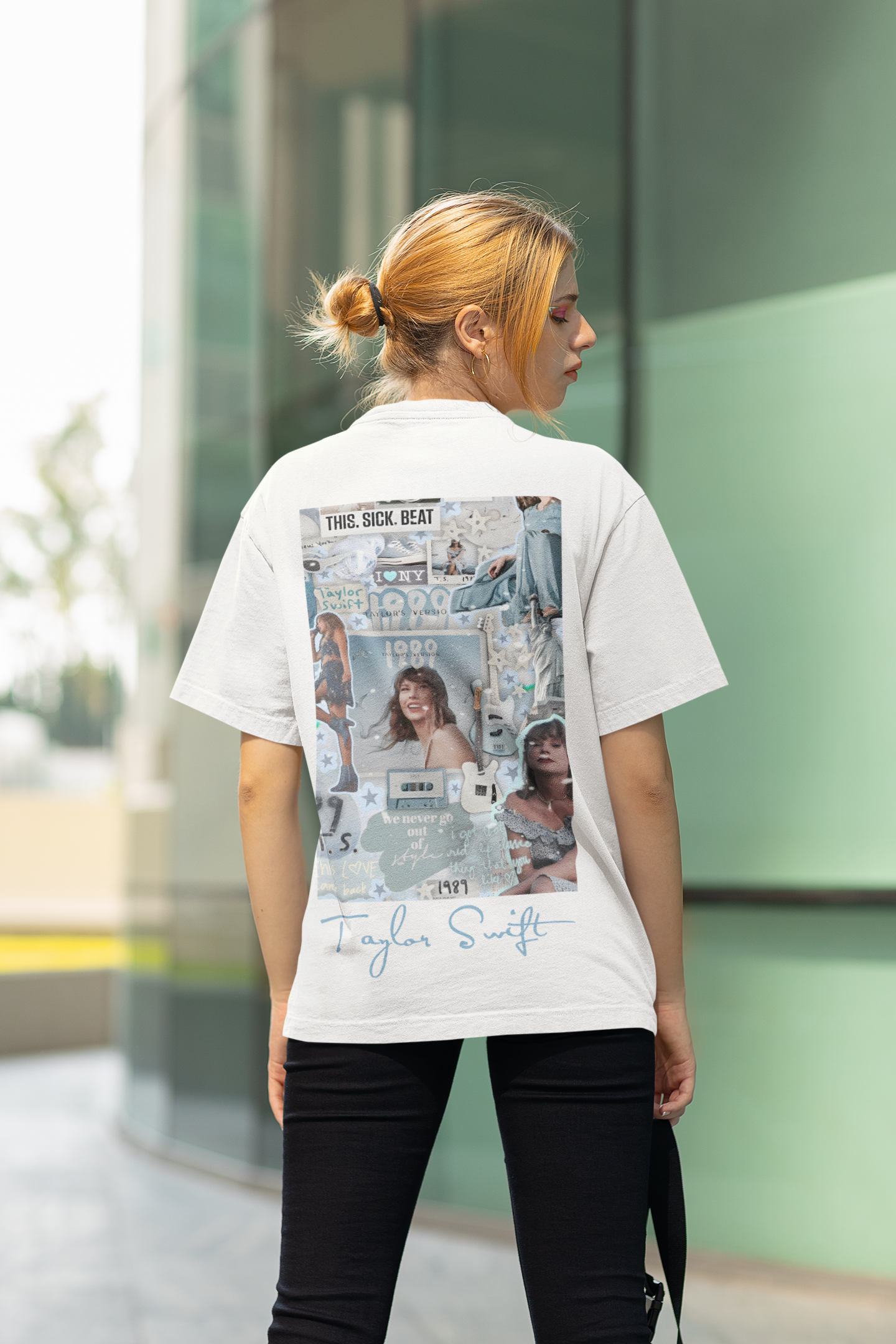 Taylor Swift White  Oversized Tshirt